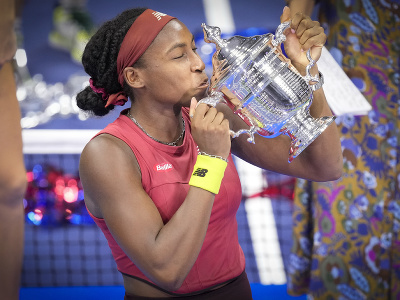 Coco Gauffová sa raduje po triumfe na US Open