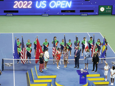 Slávnostný ceremoniál po finále US Open 2022