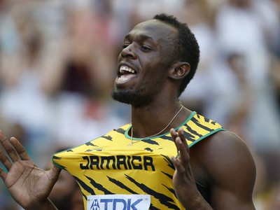 Usain Bolt vo finále behu na 100 m na svetovom šampionáte v Moskve