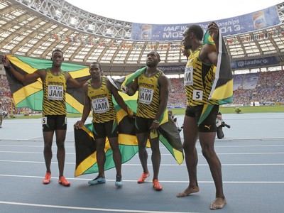 Kemar Bailey-Cole, Nesta Carter, Nickel Ashmeade a Usain Bolt