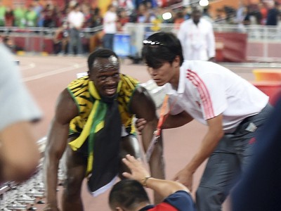Usain Bolt po nepríjemnej