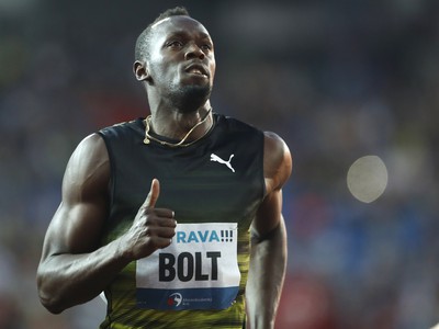 Usain Bolt na Zlatej tretre v Ostrave