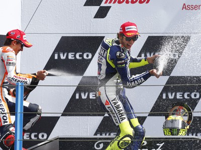 Valentino Rossi na stupni víťazov