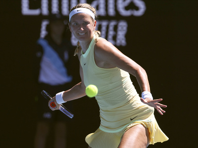 Bieloruská tenistka Victoria Azarenková počas prvého kola Australian Open 2024