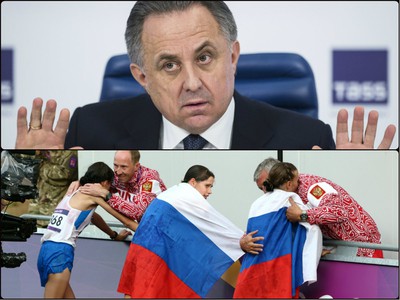 Ruský minister športu Vitalij Munko a atléti, ktorí sa v Riu nepredstavia