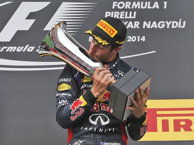 Daniel Ricciardo a jeho víťazná radosť