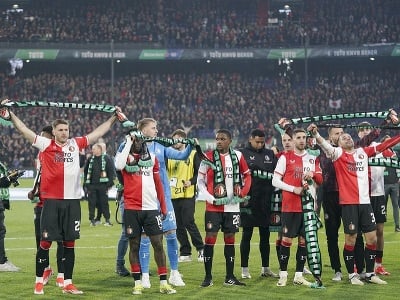Víťazné oslavy futbalistov Feyenoordu Rotterdam