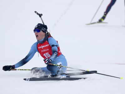 Julia Simonová vyhrala v Oberhofe preteky s hromadným štartom