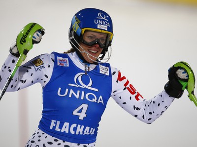 Veronika Velez Zuzulová oslavuje svoje víťazstvo 