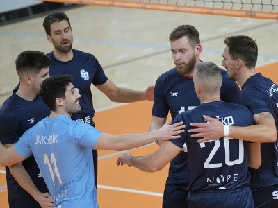 Na snímke hráči VK Slovan Bratislava
