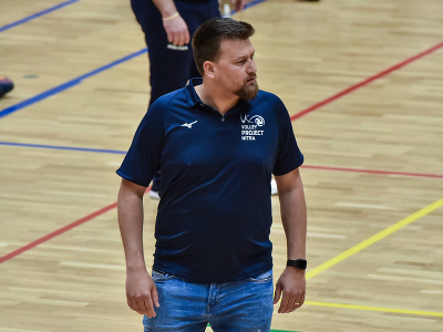 Na snímke tréner Volley project UKF Nitra František Bočkay 