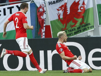 Radosť hráčov Walesu