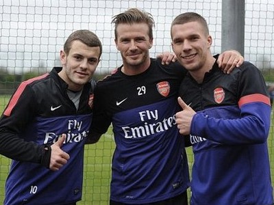 Wilshere, Beckham a Podolski