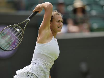 Aryna Sabalenková počas štvrťfinále Wimbledonu