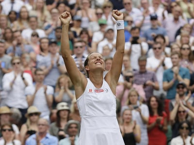 Česká tenistka Barbora Strýcová vo Wimbledone