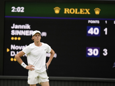 Jannik Sinner v semifinále Wimbledonu 2023