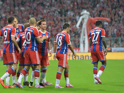 Gólové oslavy futbalistov Bayernu Mníchov