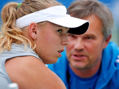 Caroline Wozniacka pri porade