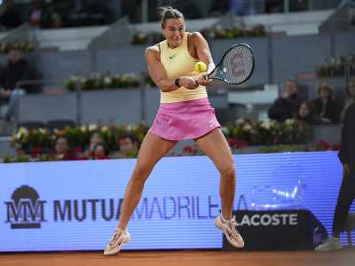 Aryna Sabaleková počas semifinále turnaja WTA v Madride
