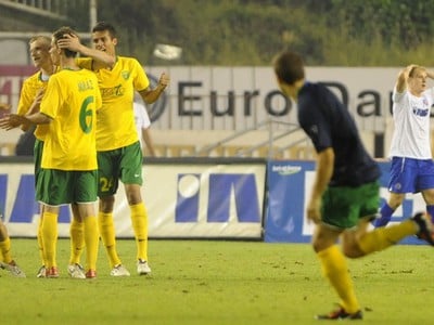 Hráči Žiliny oslavujú postup do Európskej ligy