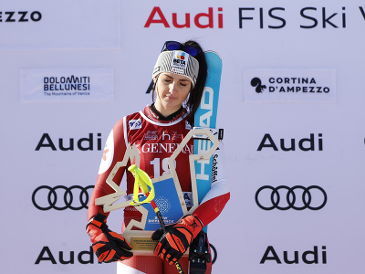 Rakúska lyžiarka Stephanie Venierová triumfovala v piatkovom zjazde Svetového pohára v Cortine d'Ampezzo