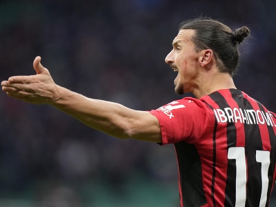 Útočník AC Miláno Zlatan Ibrahimovič