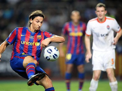 Útočník Barcelony Zlatan Ibrahimovič