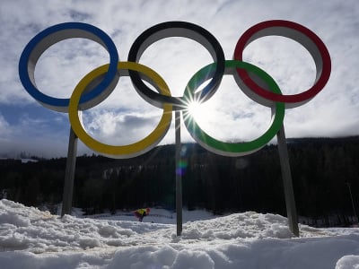 Olympijské kruhy v talianskom