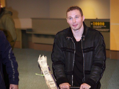 Ľubomír Višňovský po príchode na letisko vo Vancouveri