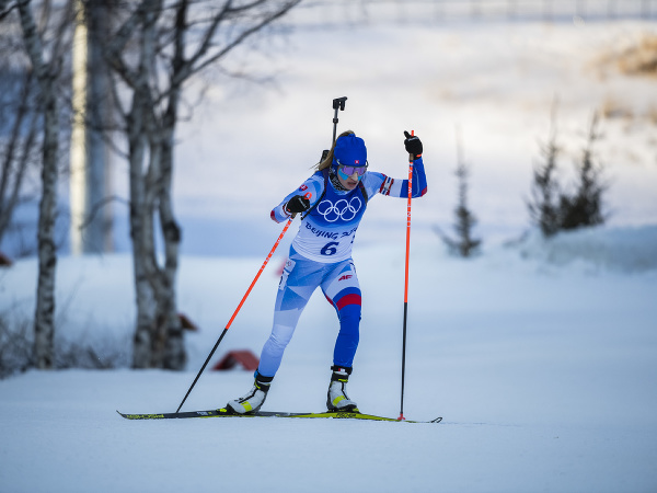 Slovenská biatlonistka Paulína Fialková počas vytrvalostných pretekov žien na 15 km v biatlone na zimných olympijských hrách ZOH 2022 v Pekingu