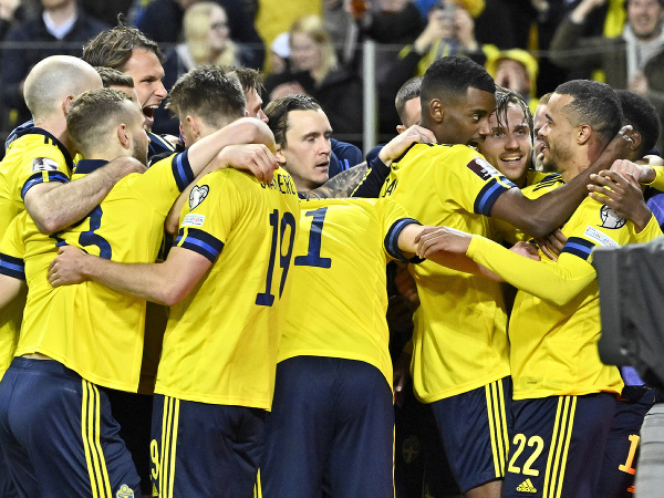 Radosť hráčov Švédska 