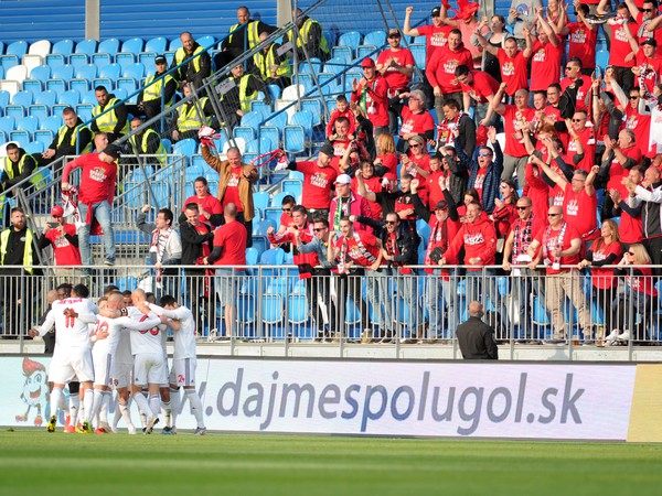 Gólová radosť hráčov FC Spartak Trnava