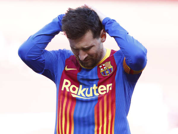 Frustrovaný Lionel Messi