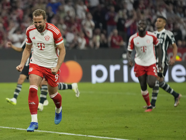 Harry Kane a jeho gólové oslavy po treťom góle Bayernu