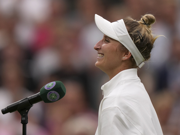 Markéta Vondroušová po víťazstve na Wimbledone 2023