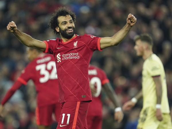 Mohamed Salah oslavuje gól 
