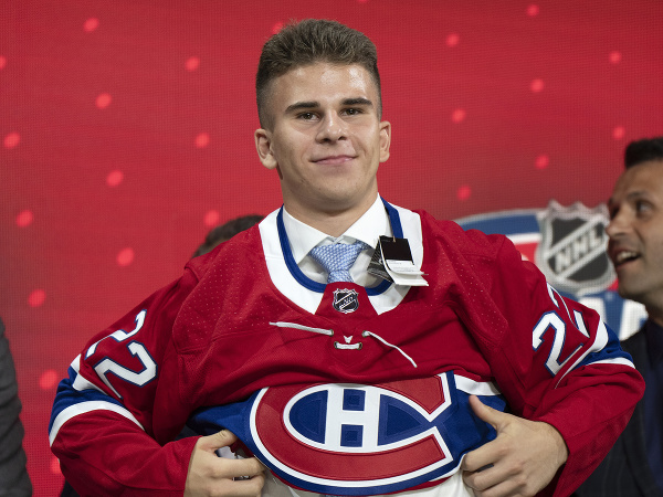Filip Mešár na drafte v drese Montrealu Canadiens