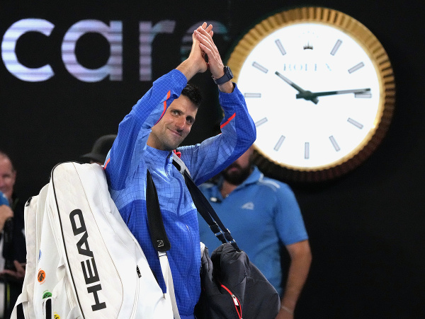 Novak Djokovič po vyhratom semifinále na Australian Open