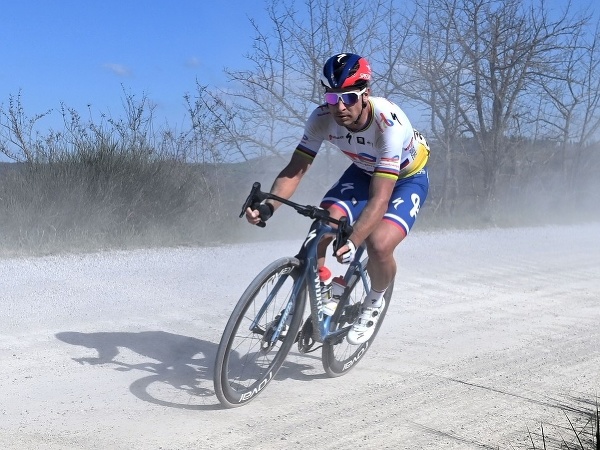 Slovenský cyklista Peter Sagan počas klasiky Strade Bianche