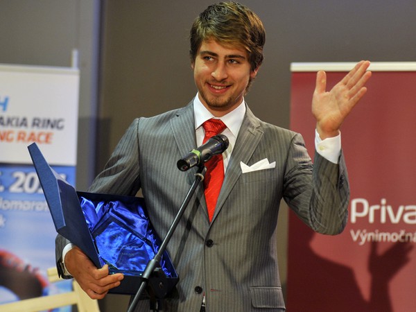 Víťaz ankety Cyklista roka 2013 - Zlatý pedál slovenský cyklista Peter Sagan 