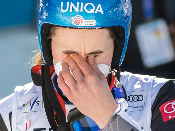 Dojatá Petra Vlhová po triumfe v obrovskom slalome