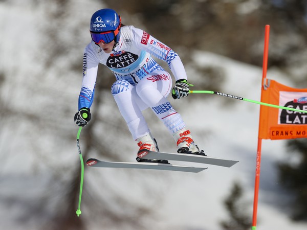 Slovenská lyžiarka Petra Vlhová počas tréningu v zjazde žien