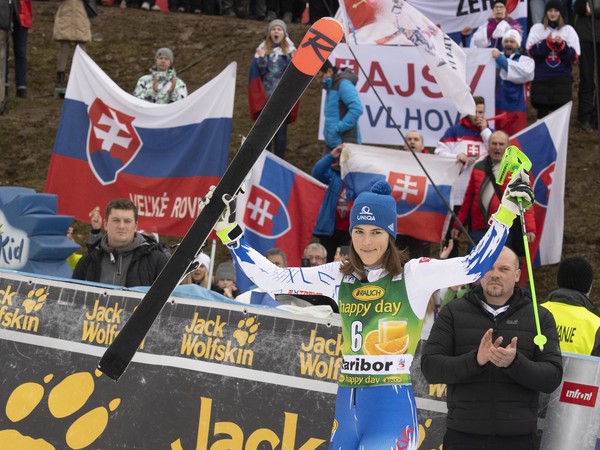 Petra Vlhová po druhom kole slalomu v Maribore