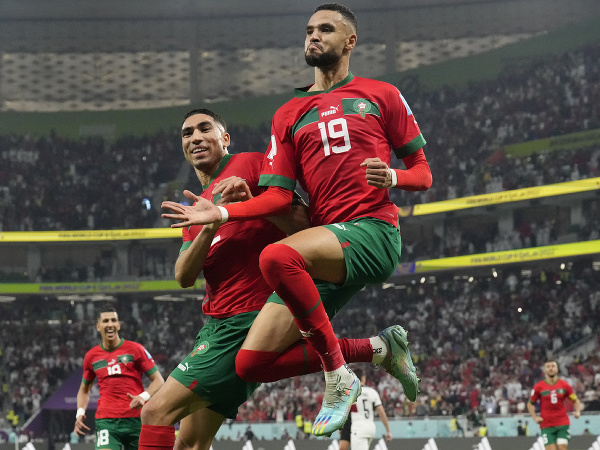 Radosť marockých futbalistov po