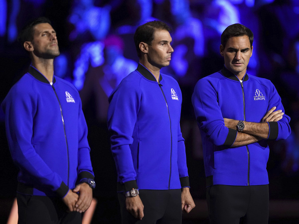 Novak Djokovič, Rafael Nadal a Roger Federer
