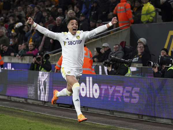 Rodrigo oslavuje gól Leedsu