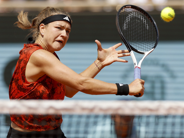 Česká tenistka Karolína Muchová počas semifinále Roland Garros