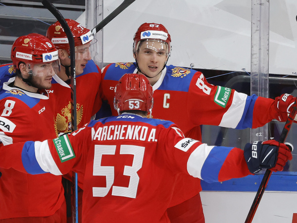 Radosť hokejistov Ruska