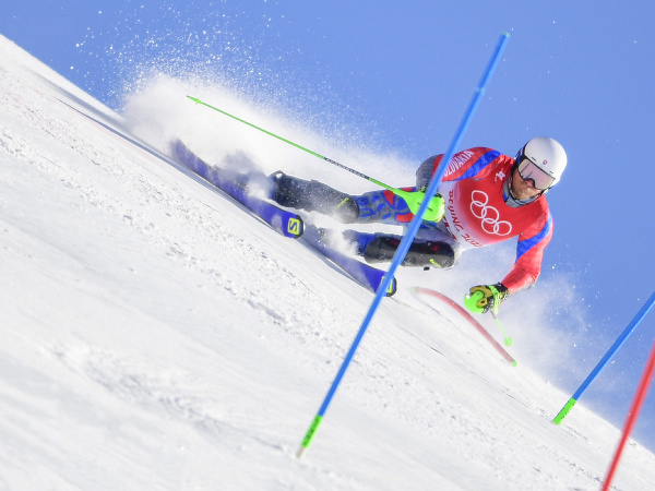 Na snímke slovenský slalomár