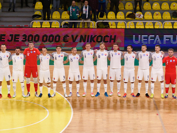 Na snímke slovenské reprezentačné družstvo vo futsale